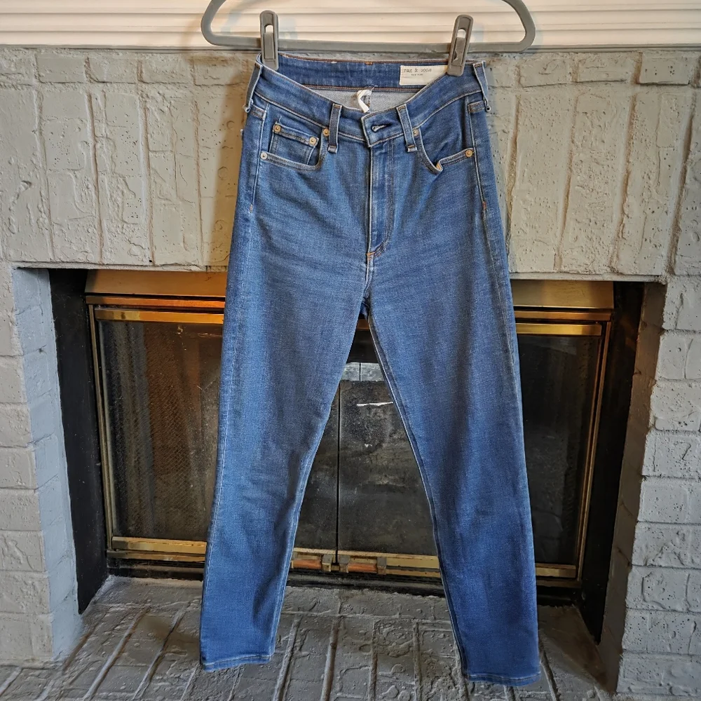 Rag & Bone Women's Nina High Rise Ankle Cigarette Jeans Size 25 Inseam 27 - Picture 3 of 8